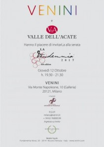 Valle dell'Acate da Venini per la Vendemmia in Via Monte Napoleone